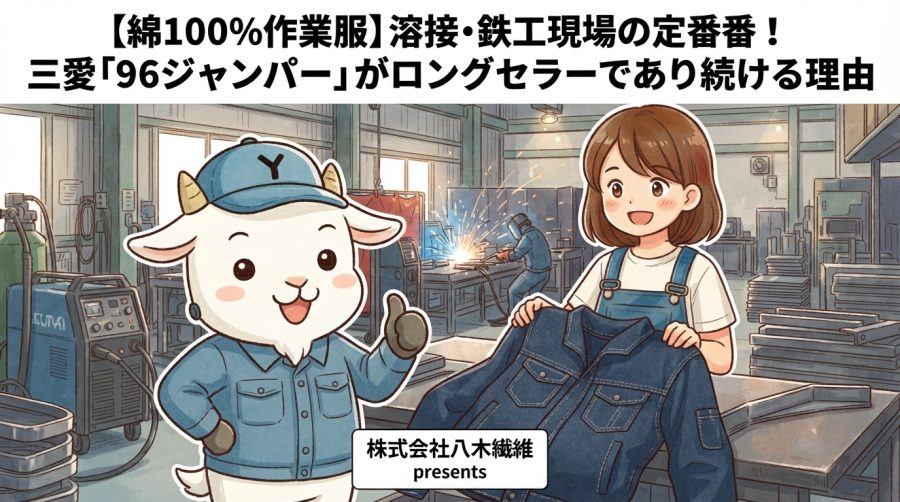 【綿100%作業服】溶接・鉄工現場の定番！三愛「96ジャンパー」がロングセラーであり続ける理由