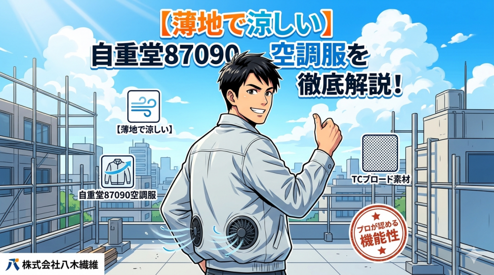 【薄地で涼しい】自重堂87090空調服を徹底解説！TCブロード素材の快適さとプロが認める機能性