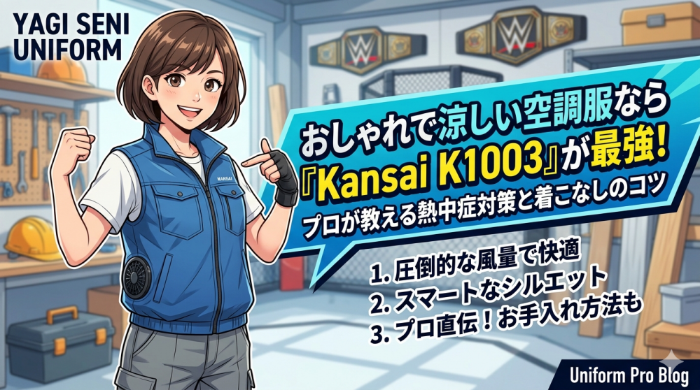 おしゃれで涼しい空調服なら「Kansai K1003」が最強！プロが教える熱中症対策と着こなしのコツ
