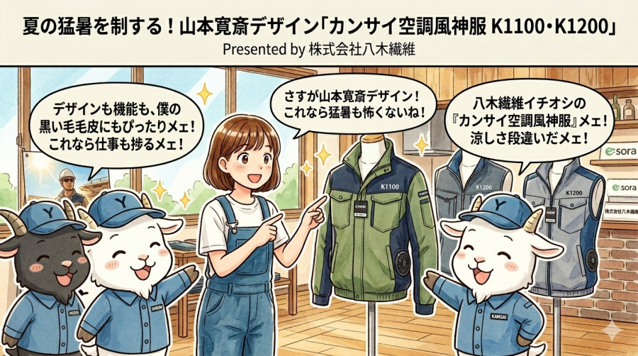 夏の猛暑を制する！山本寛斎デザイン「カンサイ空調風神服 K1100・K1200」が選ばれる理由