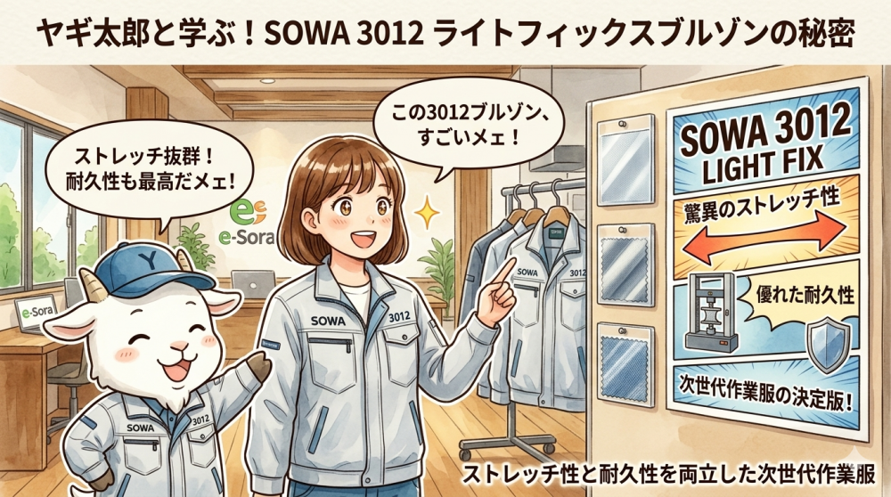 桑和3012ライトフィックスブルゾン解説！ストレッチ性と耐久性を両立した次世代作業服の魅力