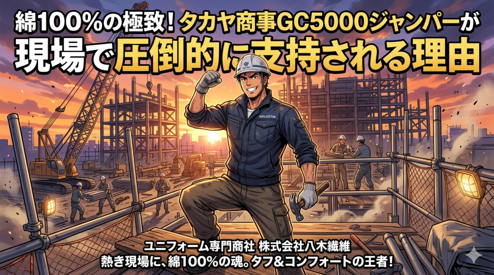 綿100％の極致！タカヤ商事GC5000ジャンパーが現場で圧倒的に支持される理由
