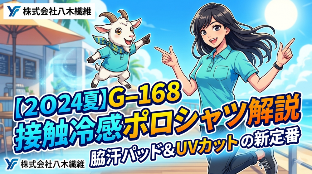 【2024夏】コーコスG-168接触冷感ポロシャツ解説｜脇汗パッド＆UVカットの新定番
