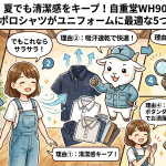【吸汗速乾】夏でも清潔感をキープ！自重堂WH90618ボタンダウンポロシャツがユニフォームに最適な5つの理由