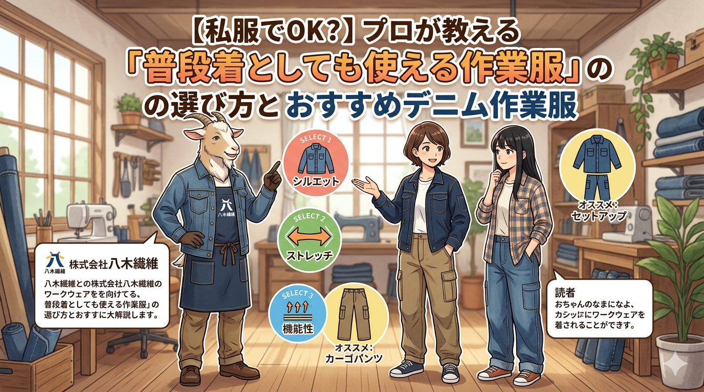 【私服でもOK？】プロが教える「普段着としても使える作業服」の選び方とおすすめデニム作業服