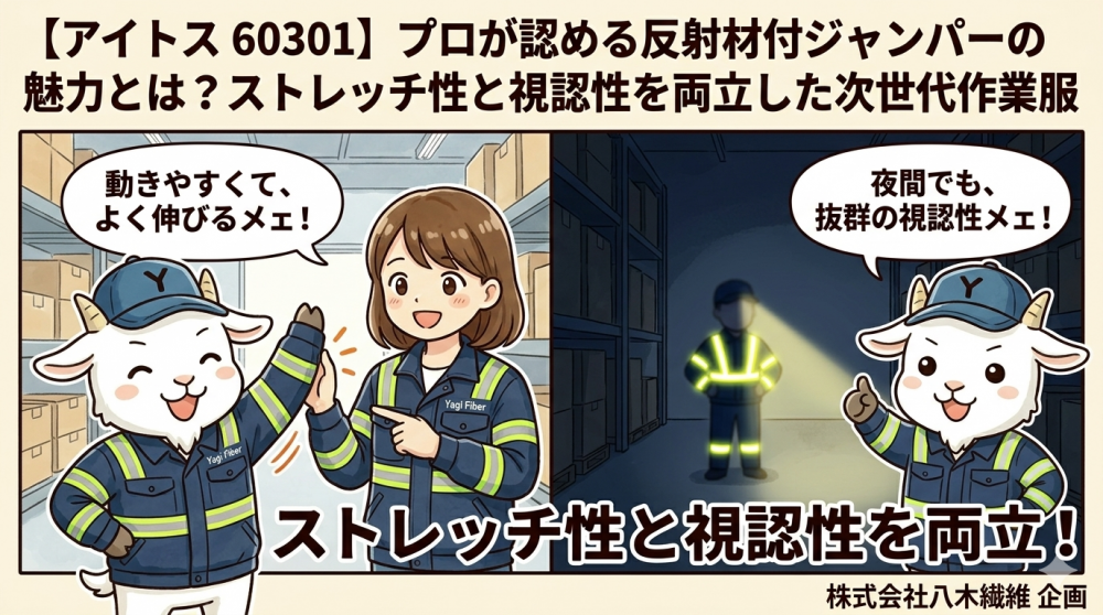 アイトス 60301】プロが認める反射材付ジャンパーの魅力とは？ストレッチ性と視認性を両立した次世代作業服