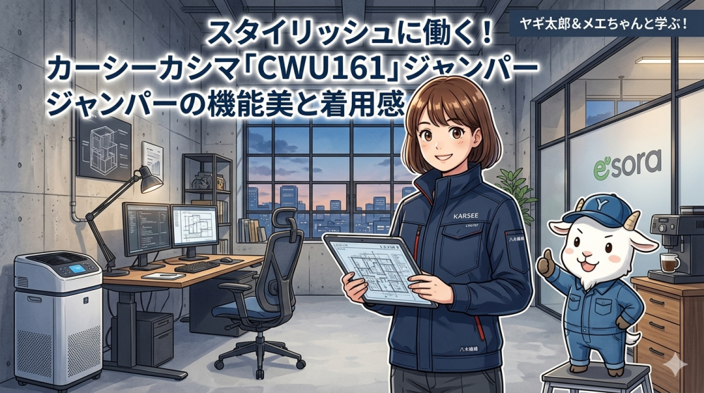 スタイリッシュに働く！カーシーカシマ「CWU161」ジャンパーの機能美と着用感