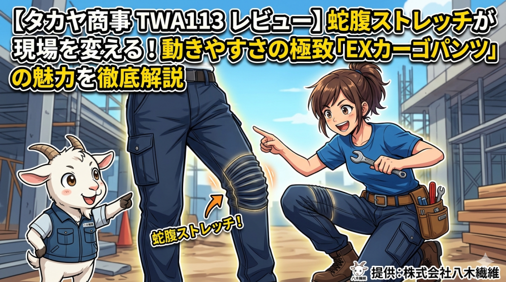 作業服のプロが断言。タカヤ商事 TWA113の「蛇腹構造」が他のストレッチパンツと違う点