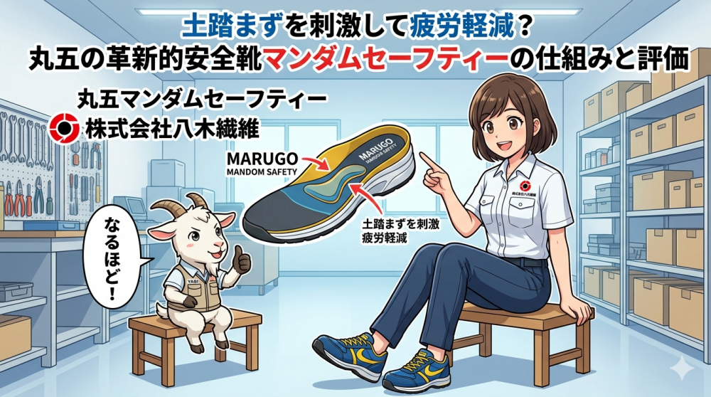 土踏まずを刺激して疲労軽減？丸五の革新的安全靴マンダムセーフティーの仕組みと評価