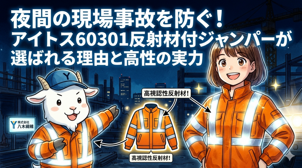 夜間の現場事故を防ぐ！アイトス60301反射材付ジャンパーが選ばれる理由と高視認性の実力