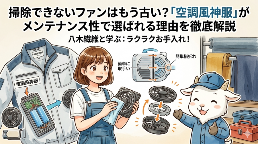 掃除できないファンはもう古い？「空調風神服」がメンテナンス性で選ばれる理由を徹底解説