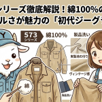 桑和573シリーズ徹底解説！綿100％の風合いとカジュアルさが魅力の「初代ジーグラウンド」