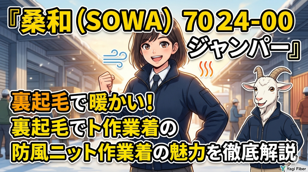 桑和(SOWA)7024-00 ユニットジャンパー｜裏起毛で暖かい防風ニット作業着の魅力を徹底解説
