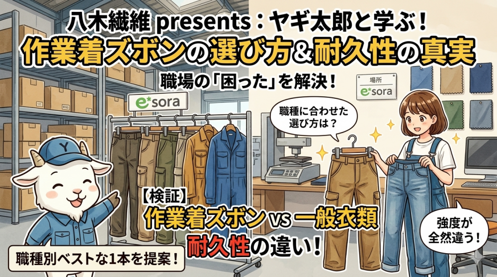 職種に合わせた作業着ズボンの選び方と、一般衣類との耐久性の違いについて