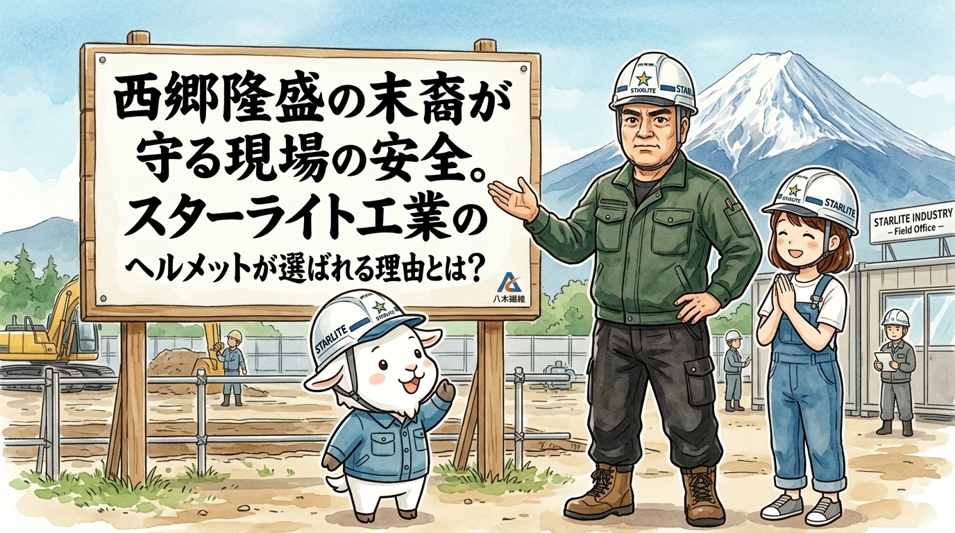 西郷隆盛の末裔が守る現場の安全。スターライト工業のヘルメットが選ばれる理由とは？