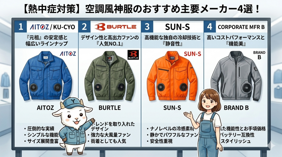 【熱中症対策】空調風神服のおすすめ主要メーカー4選！元祖から人気ブランドまでプロが徹底比較解説
