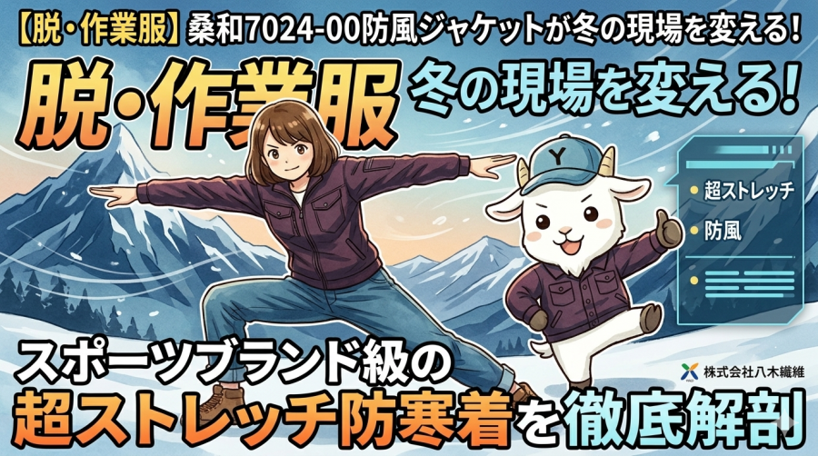 【脱・作業服】桑和7024-00防風ジャケットが冬の現場を変える！スポーツブランド級の超ストレッチ防寒着を徹底解剖