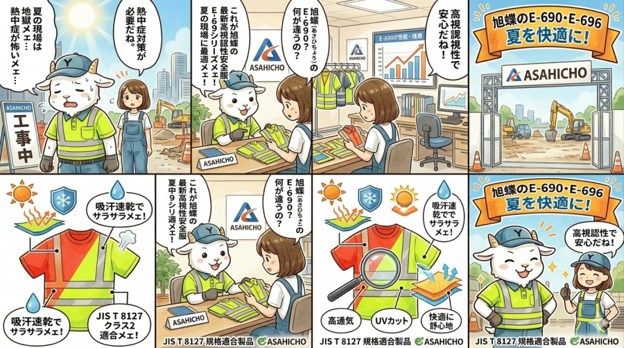 夏の現場に最適！アサヒチョウが誇る最新の高視認性安全服とは