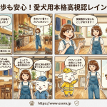 夜間の散歩中、ヒヤッとした経験はありませんか？人間用の高視認性安全服で培った技術を惜しみなく投入した、愛犬のための本格レインウェアについて解説