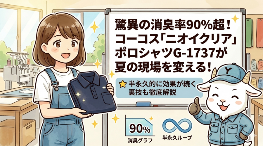 驚異の消臭率90％超！コーコス「ニオイクリア」ポロシャツG-1737が夏の現場を変える！半永久的に効果が続く裏技も徹底解説