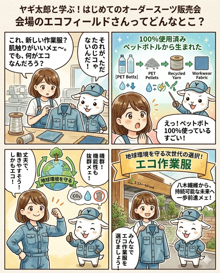 地球環境を守る次世代の選択！再生ペットボトル100％から生まれたエコ作業服とは？