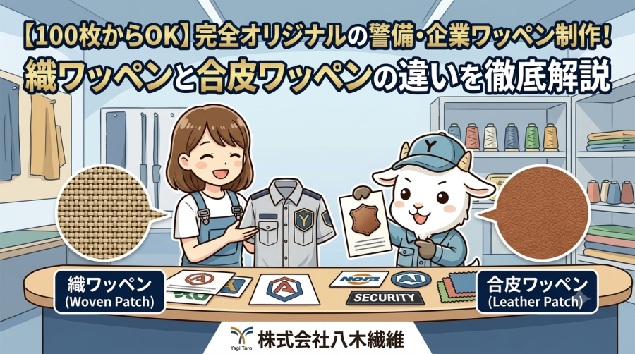 【100枚からOK】完全オリジナルの警備・企業ワッペン制作！織ワッペンと合皮ワッペンの違いを徹底解説