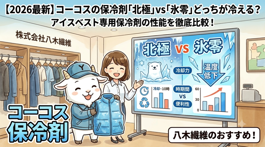 【2026最新】コーコスの保冷剤「北極」vs「氷零」どっちが冷える？アイスベスト専用保冷剤の性能を徹底比較！