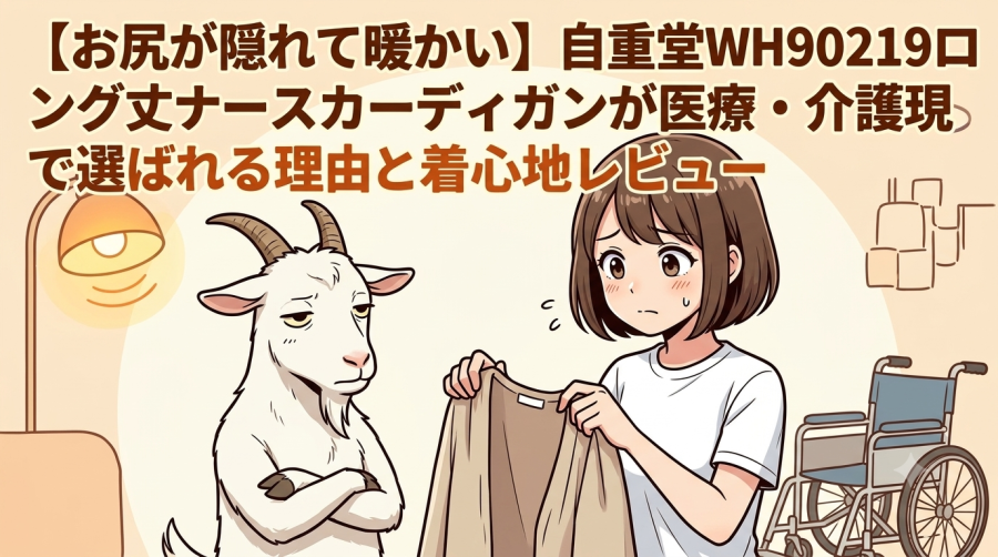 【お尻が隠れて暖かい】自重堂WH90219ロング丈ナースカーディガンが医療・介護現場で選ばれる理由と着心地レビュー