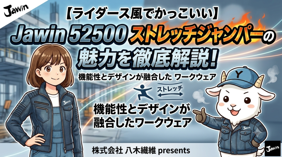 【ライダース風でかっこいい】Jawin 52500 ストレッチジャンパーの魅力を徹底解説！機能性とデザインが融合したワークウェア