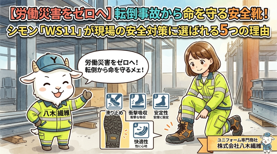 【労働災害をゼロへ】転倒事故から命を守る安全靴！シモン「WS11」が現場の安全対策に選ばれる5つの理由