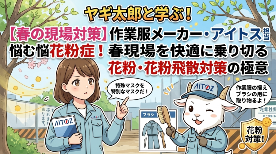 【春の現場対策】作業服メーカー・アイトス担当者も悩む花粉症！春現場を快適に乗り切る花粉・花粉飛散対策の極意