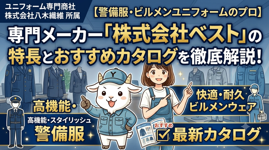 【警備服・ビルメンユニフォームのプロ】専門メーカー「株式会社ベスト」の特長とおすすめカタログを徹底解説！
