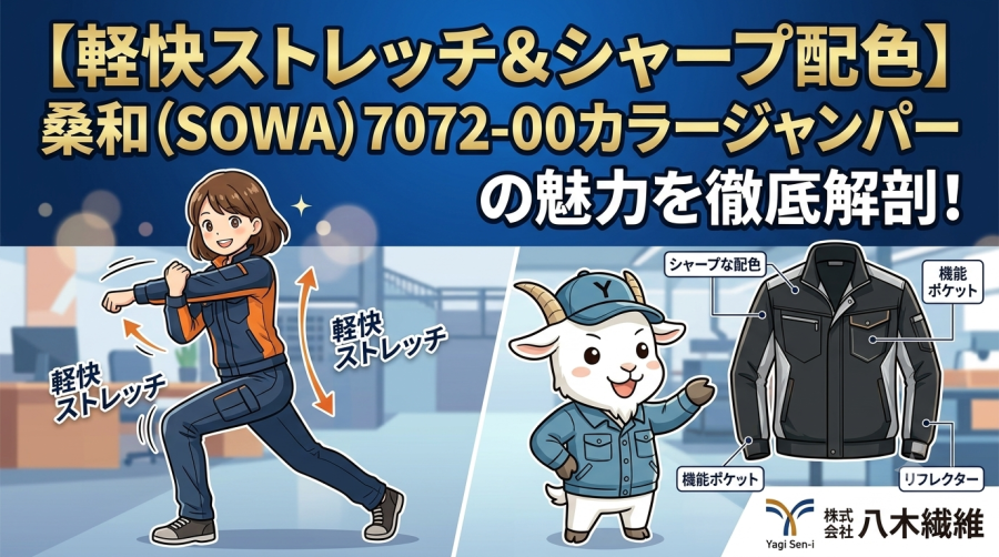 【軽快ストレッチ＆シャープ配色】桑和（SOWA）7072-00カラージャンパーの魅力を徹底解剖！