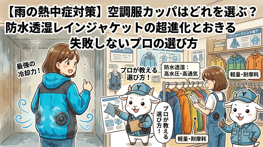 【雨の熱中症対策】空調服カッパはどれを選ぶ？防水透湿レインジャケットの超進化と失敗しないプロの選び方