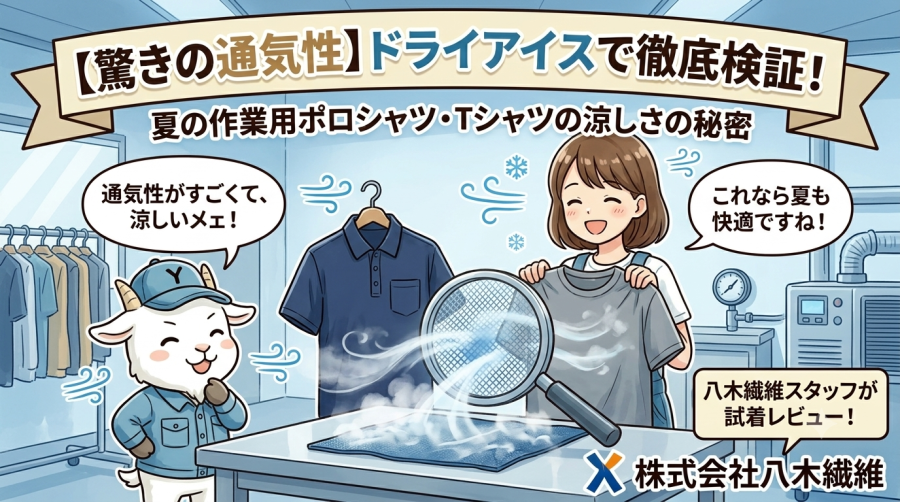 【驚きの通気性】ドライアイスで徹底検証！夏の作業用ポロシャツ・Tシャツの涼しさの秘密