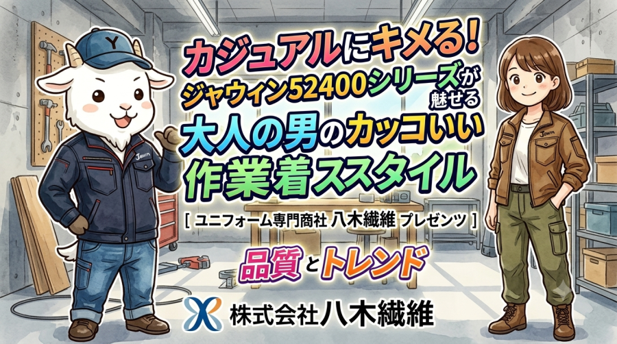 カジュアルにキメる！ジャウィン52400シリーズが魅せる大人の男のカッコいい作業着スタイル