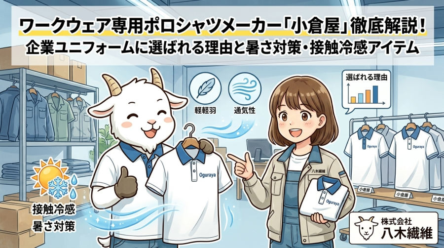 ワークウェア専用ポロシャツメーカー「小倉屋」徹底解説！企業ユニフォームに選ばれる理由と暑さ対策・接触冷感アイテム
