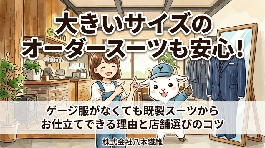 大きいサイズのオーダースーツも安心！ゲージ服がなくても既製スーツからお仕立てできる理由と店舗選びのコツ