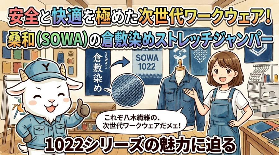 安全と快適を極めた次世代ワークウェア！桑和（SOWA）の倉敷染めストレッチジャンパー1022シリーズの魅力に迫る