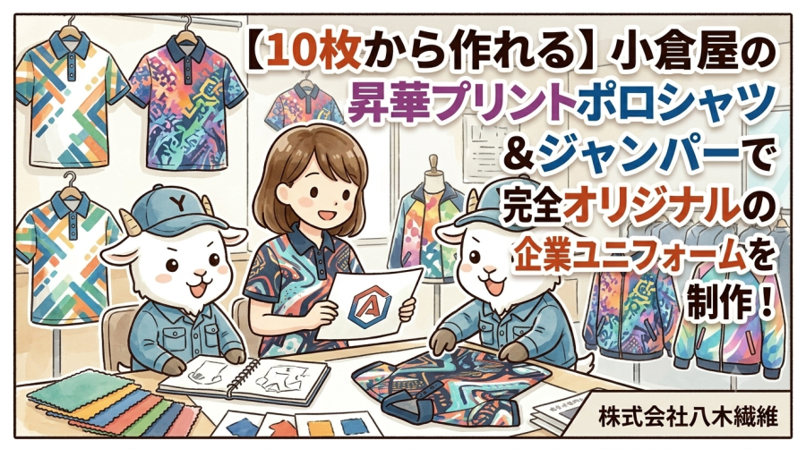 【10枚から作れる】小倉屋の昇華プリントポロシャツ＆ジャンパーで完全オリジナルの企業ユニフォームを制作！