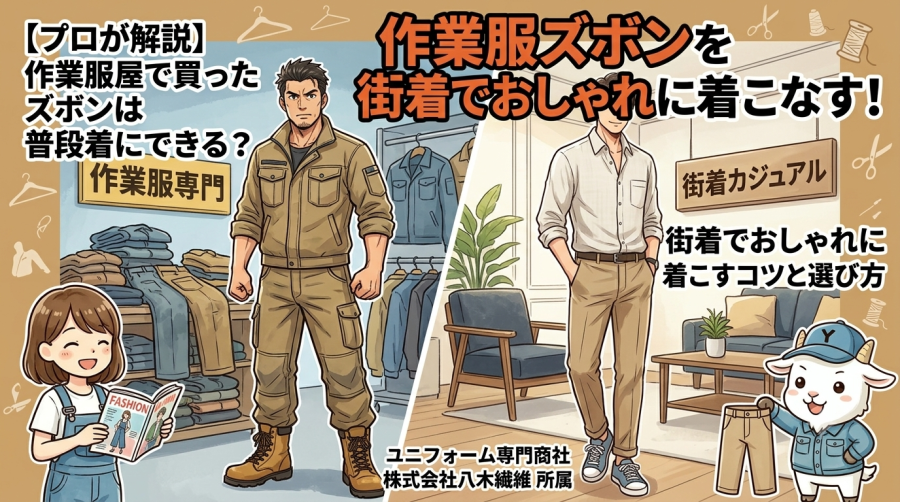 【プロが解説】作業服屋で買ったズボンは普段着にできる？街着でおしゃれに着こなすコツと選び方