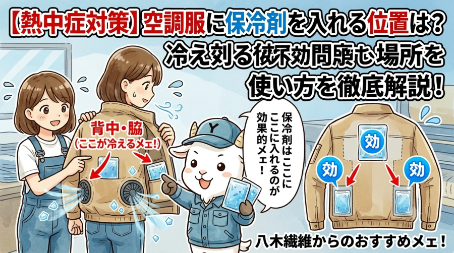 【熱中症対策】空調服に保冷剤を入れる位置は？冷える場所と効果的な使い方を徹底解説！