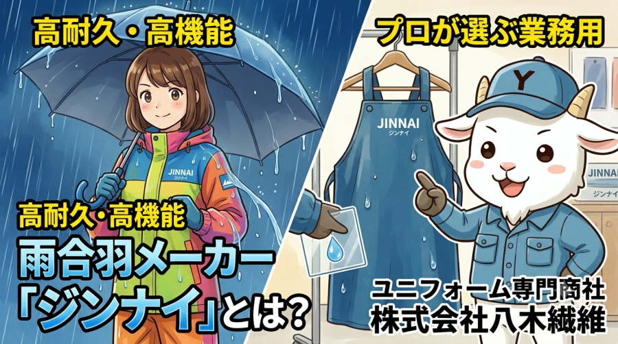 【高耐久・高機能】雨合羽メーカー「ジンナイ」とは？プロが選ぶ業務用レインウェアと防水エプロンの魅力