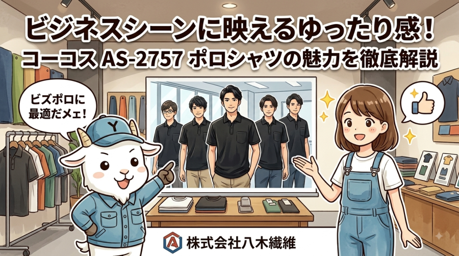 ビジネスシーンに映えるゆったり感！コーコス AS-2757 ポロシャツの魅力を徹底解説
