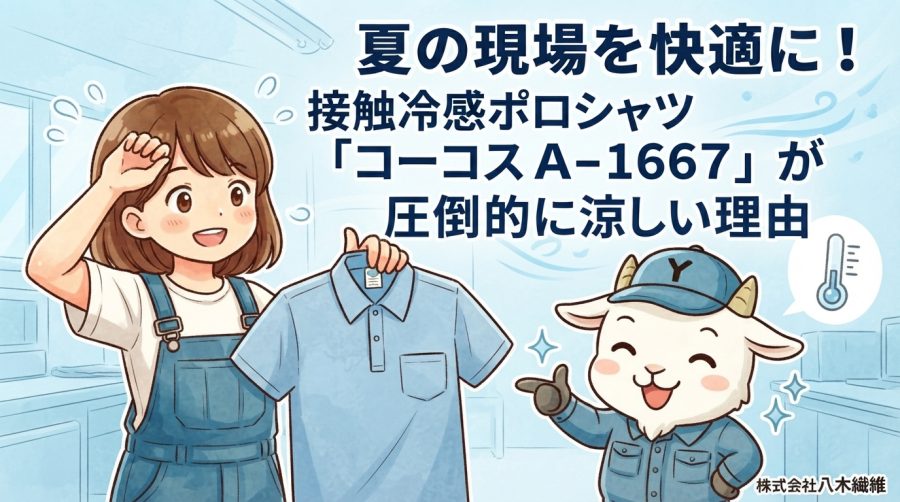 夏の現場を快適に！接触冷感ポロシャツ「コーコス A-1667」が圧倒的に涼しい理由