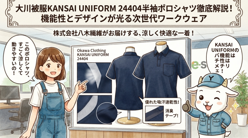 大川被服KANSAI UNIFORM 24404半袖ポロシャツ徹底解説！機能性とデザインが光る次世代ワークウェア