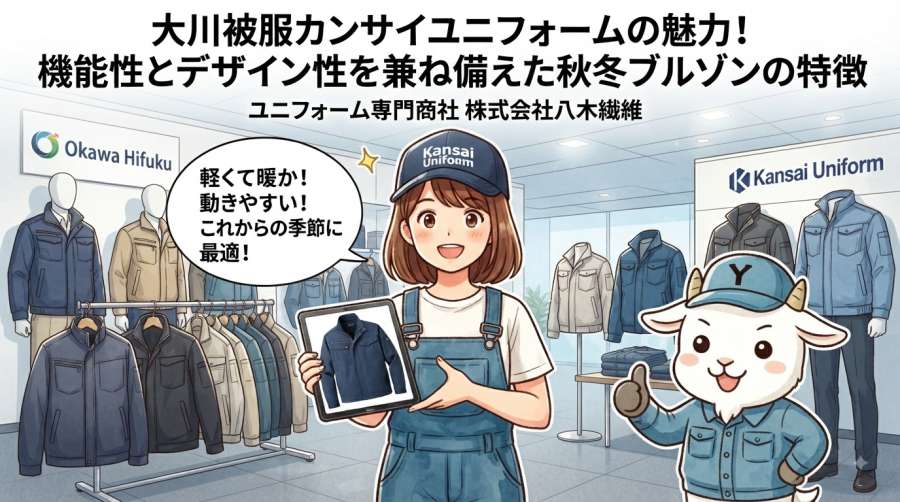 大川被服カンサイユニフォームの魅力！機能性とデザイン性を兼ね備えた秋冬ブルゾンの特徴
