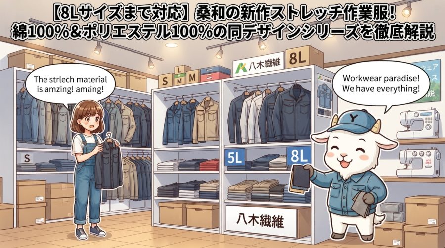 【8Lサイズまで対応】桑和の新作ストレッチ作業服！綿100%＆ポリエステル100%の同デザインシリーズを徹底解説