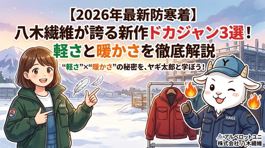 【2026年最新防寒着】八木繊維が誇る新作ドカジャン3選！軽さと暖かさを徹底解説