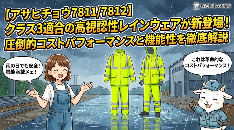 【アサヒチョウ78117812】クラス3適合の高視認性レインウェアが新登場！圧倒的コストパフォーマンスと機能性を徹底解説